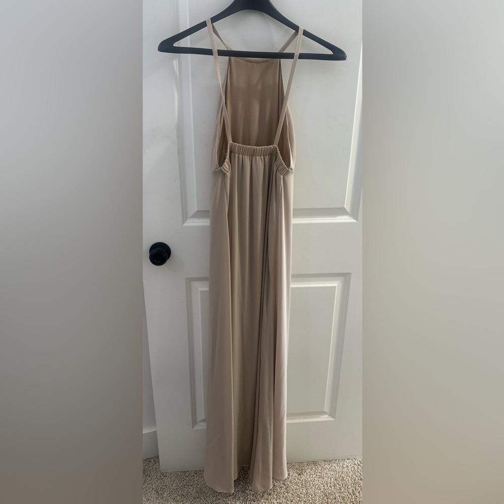 Show Me Your MuMu Beige Maxi Bridesmaid Dress Size Medium NEW